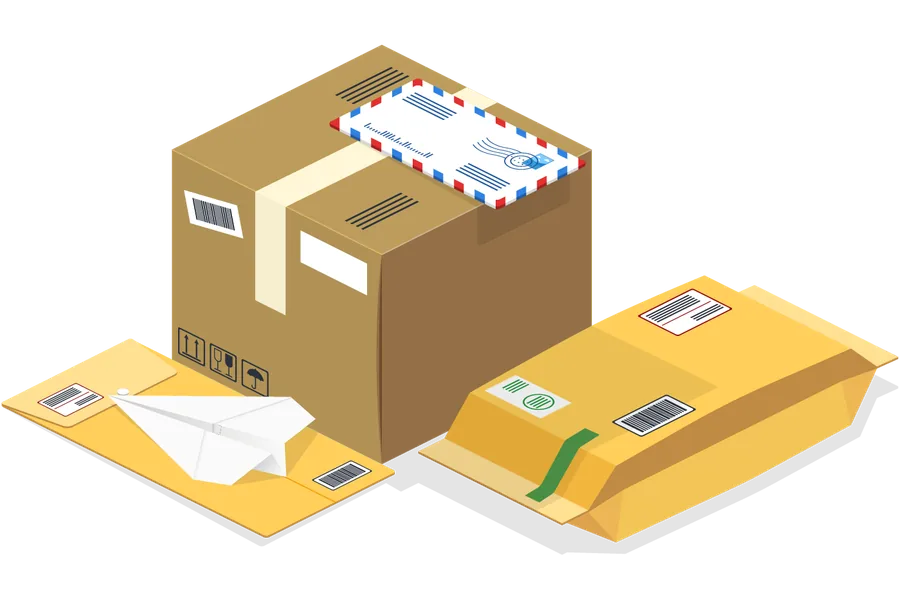 Parcels and envelopes